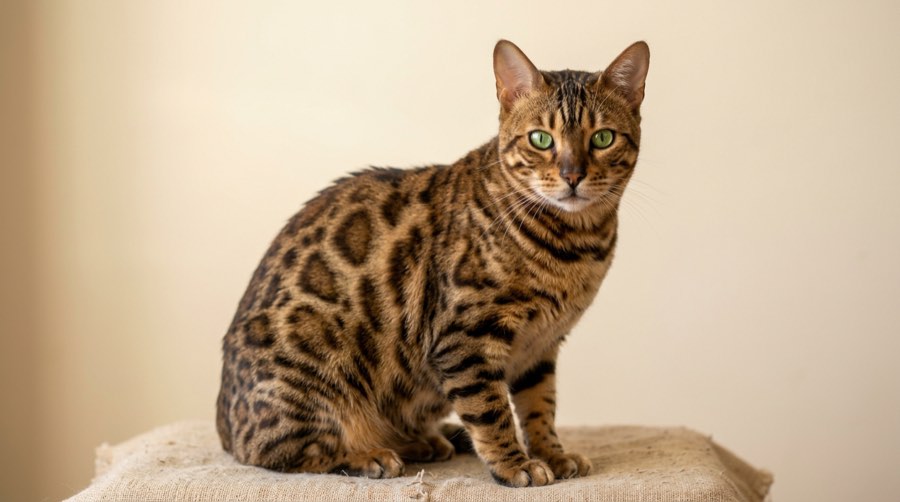 Real SBT Bengal with two-tone rosettes, horizontal flow, and a glitter coat